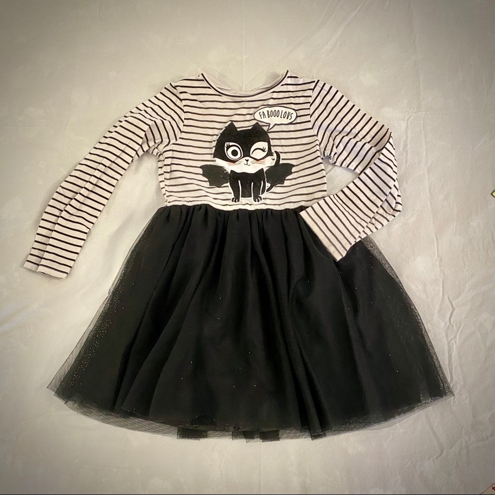 Primark size 7/8 bat kitty tulle skirt dress